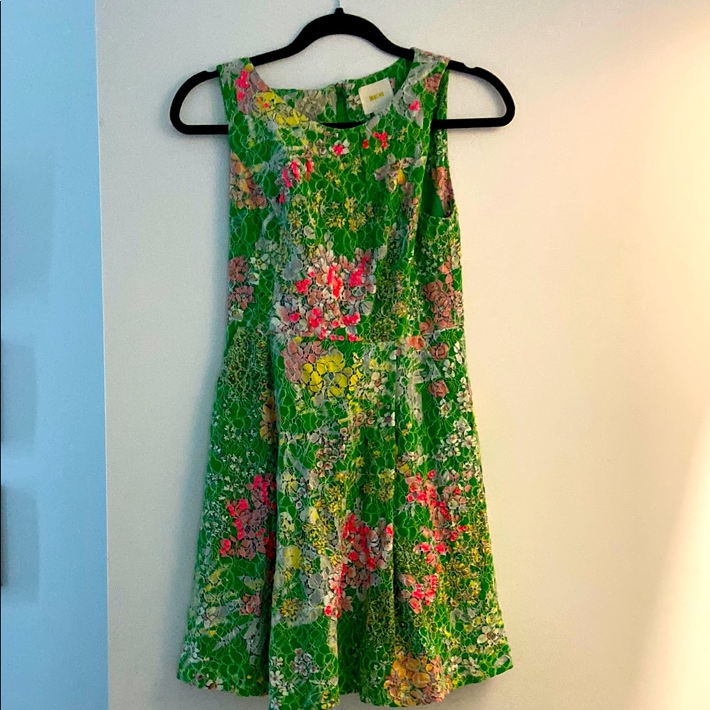 Maeve / Floral Green Sleeveless Dress size 0P